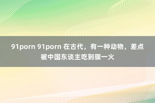 91porn 91porn 在古代,有一种动物,差点被中国东谈主吃到骤一火